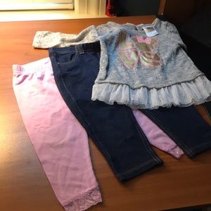 2 pairs of pants and 1 blouse
